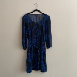 Express Blue Floral Dress